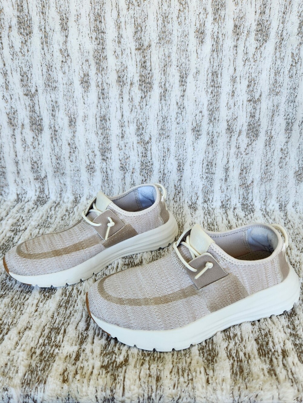 Hey Dude "Sirocco Neutral" Sneaker Tan Beige Mesh | Women's Size 7 - Picture 3 of 11